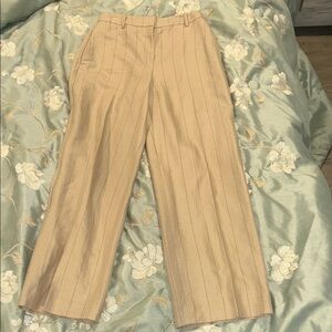 Express Women's Tan Striped Trousers
